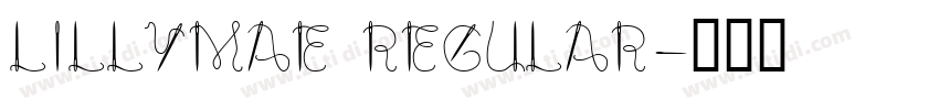 LillyMae Regular字体转换